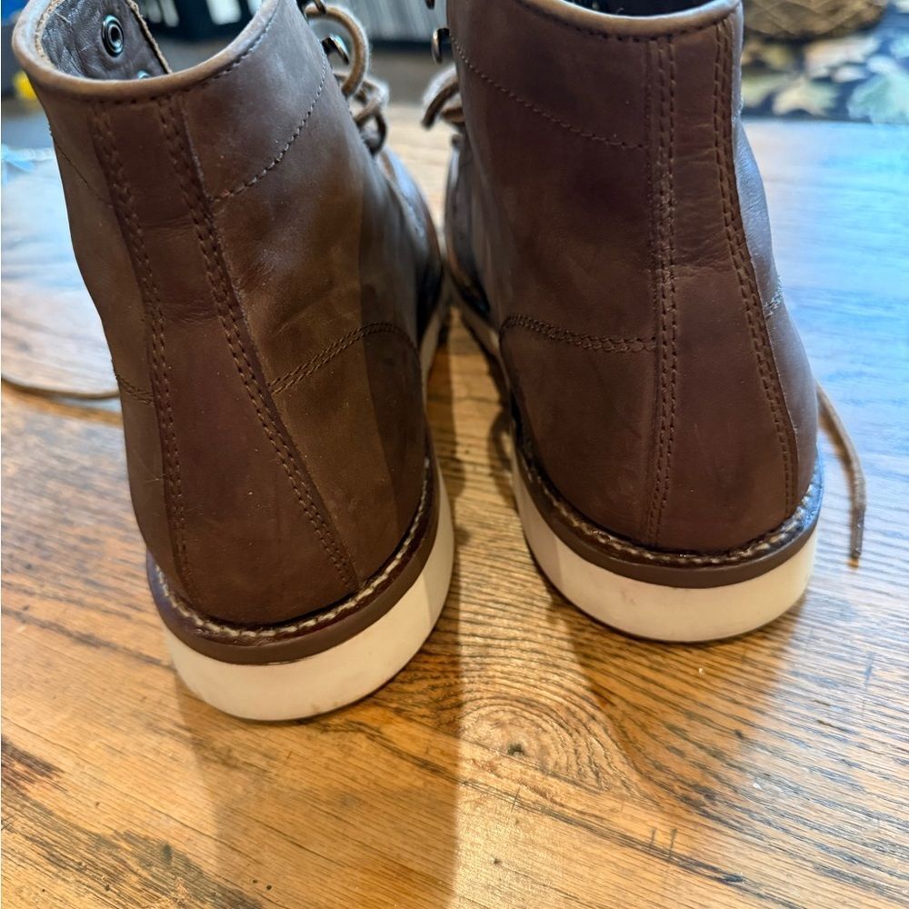 Men's Brown Leather Boots - Picture 10 of 11